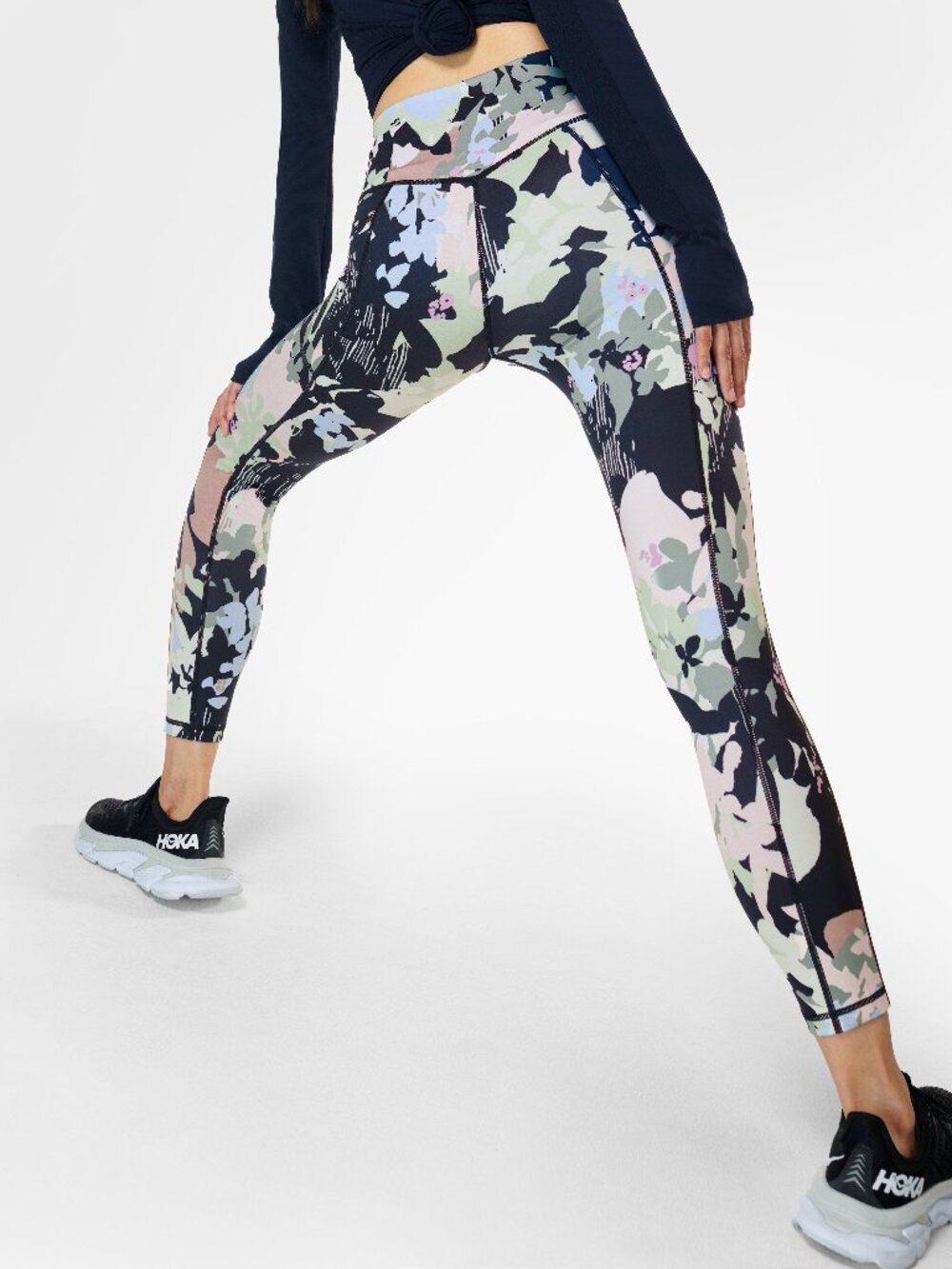 Sweaty Betty Super Sculpt 7/8 Workout Leggings - Floral Print
